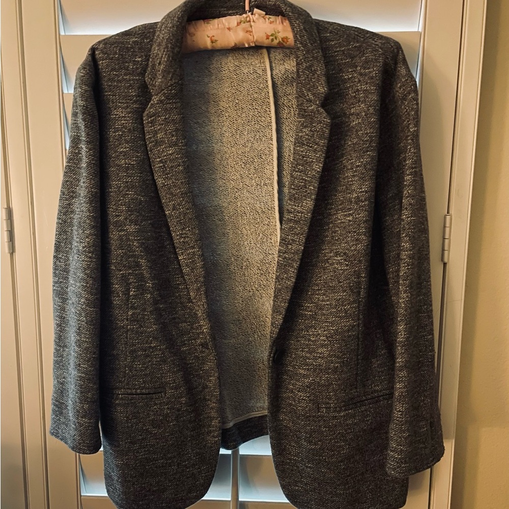 Gray Casual Blazer